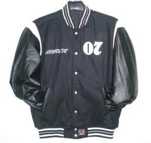 Chaqueta Reversible Nascar Jack Daniels Cuerpo de Lana y Cuero Diseño JH - Imagen 1 de 6