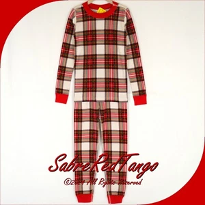 NWT HANNA ANDERSSON ORGANIC LONG JOHNS PAJAMAS FAMILY HOLIDAY PLAID 130 8 - Picture 1 of 4