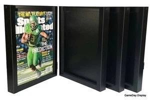 MAGAZINE SPORTS ILLUSTRATED DISPLAY FRAME CASE BLACK SHADOW BOX LOT OF 4 - Picture 1 of 4