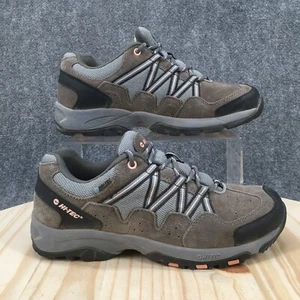 Hi Tec Shoes Womens 8 M Florence Low Top Lace Up Trekking Sneakers Grey Leather - Picture 1 of 15