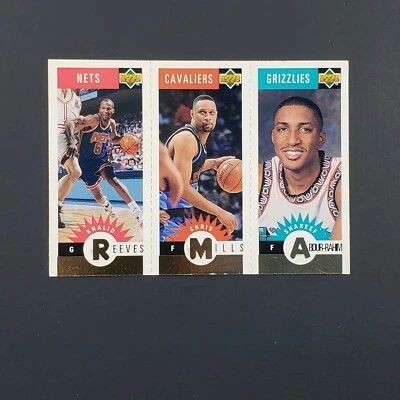 1996-97 Collector's Choice Mini-Cards Gold Abdur/Mills/Reeves - Image 1 of 3