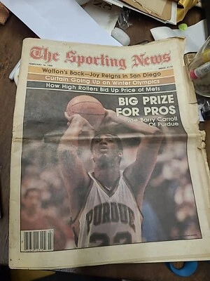 Baloncesto The Sporting News NCAA 16/02/80 Purdue Joe Barry Carroll Foto 1 de 4