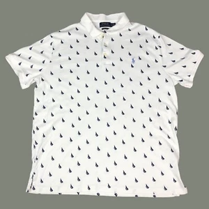 Polo Ralph Lauren Sailboat All Over Print Polo Shirt Adult Size XL - Picture 1 of 5