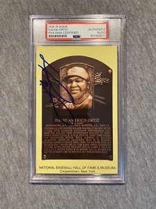 BOSTON RED SOX- DAVID ORTIZ AUTOGRAPH HALL OF FAME PLAQUE CARD PSA SLAB 871 - Picture 1 of 1