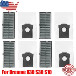 HEPA Filter Dust Bags Replacement For Dreame X30 S30 S10 Robot Vacuum Parts - Picture 1 of 8