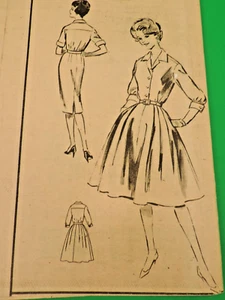 1960s Miss Advance 9424 Shirtwaist Full/Slim Dress Sz: 10 B31 COMPLETE - Picture 1 of 7