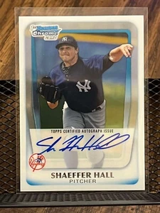 SCHAEFFER HALL 2011 BOWMAN CHROME 1ST ROOKIE AUTOGRAPH NEW TORK YANKEES AUTO RC! - Picture 1 of 2