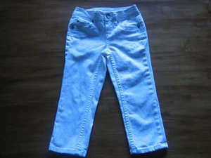 girls justice denim capris size 7s white - Picture 1 of 4