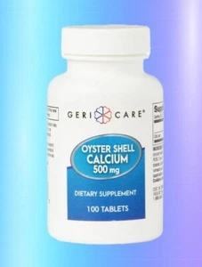McKesson Brand Calcium Supplement, 500 mg Strength Tablet, 1 Bottle of 100 Tabs - Picture 1 of 5