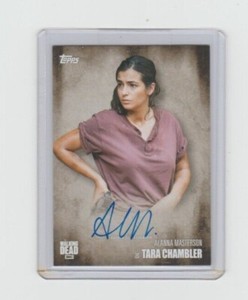 TOPPS WALKING DEAD SEASON 5 ALANNA MASTERSON/TARA AUTOGRAPH CARD