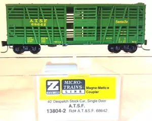 Z MTL 13804-2 40' ATSF Despatch Stock Car NIB - Picture 1 of 3