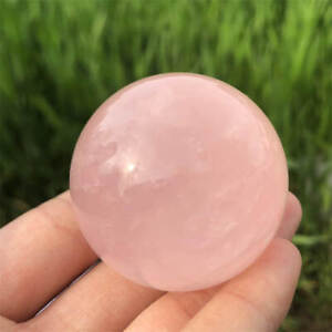 110g Natural Rose Quartz Ball Quartz Crystal Sphere Reiki Crystal Decor Gift