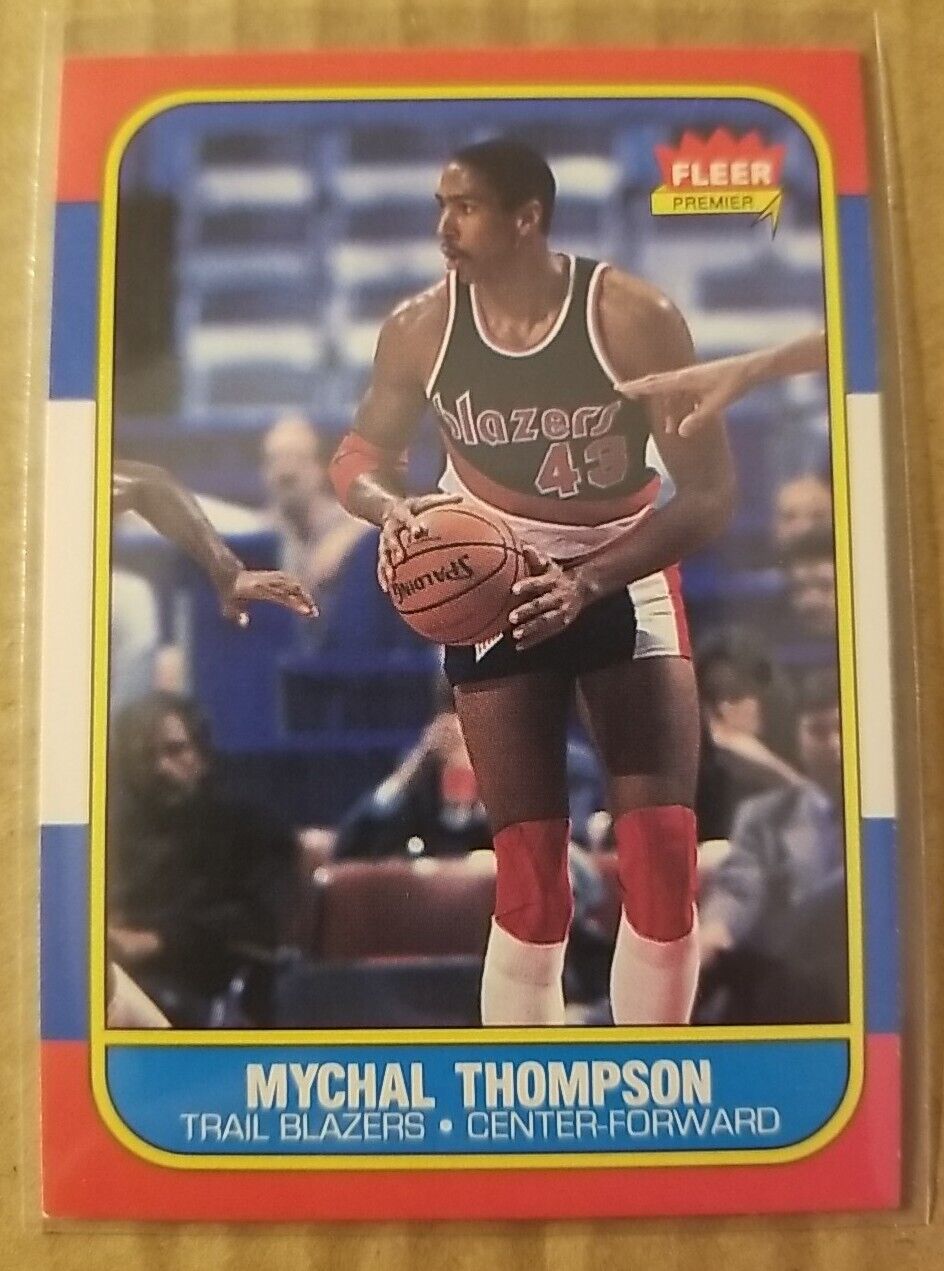 1986-87 Fleer Basketball - #111 Mychal Thompson - Portland Trailblazers - Ex-Ex+