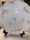 Plate Round Decorative Pink Flowers France 9 1/2”