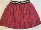 Nwot Old Navy Girls Maroon Floral Lined Skirt Youth Large 10/12 ??