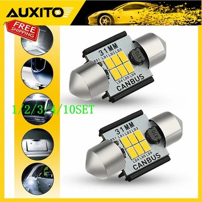 Lâmpada interna de LED 31MM adequada para carro caminhão mapa cúpula luz branca DE3175 1~10Set - Imagem 1 de 4