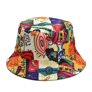 Retro Graffiti Bucket Hat for Women Men,Travel Sun Beach Cap,Unisex Fishing O... - Picture 1 of 6