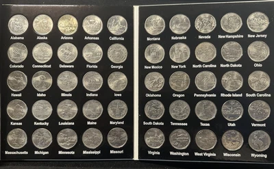 Fifty States Quarter Collection Book Coins Included - Image 1 of 2