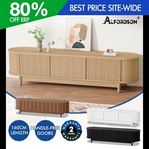 ALFORDSON TV Cabinet Entertainment Unit Stand 160cm Storage Shelf Wood Door - Picture 1 of 60
