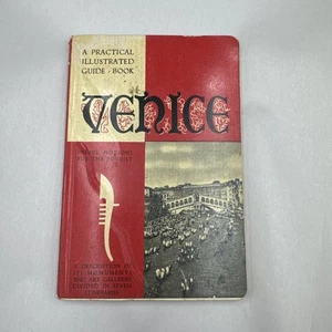 Vintage 50er Jahre ein praktischer illustrierter Reiseführer Venedig Italien Karte hinten - Bild 1 von 13