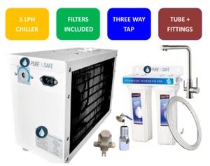PREMINUM Filtered Under sink Water Chiller Cooler Dispenser +3 Way KITCHEN  Tap - Picture 1 of 4
