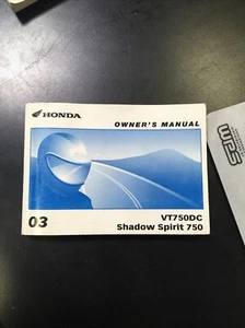 OEM HONDA 2003 VT750DC SHADOW SPIRIT 750 OWNER MANUAL - Picture 1 of 2