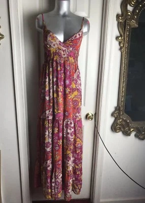 Energie Correa de Espagueti - Maxi Vestido Floral - Cintura Elástica Imperio - Talla M Mediana Foto 1 de 4