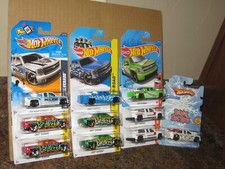 Hot Wheels Lot of 10 2007 Chevy Silverado Holiday Blue Treasure Hunt Police 07