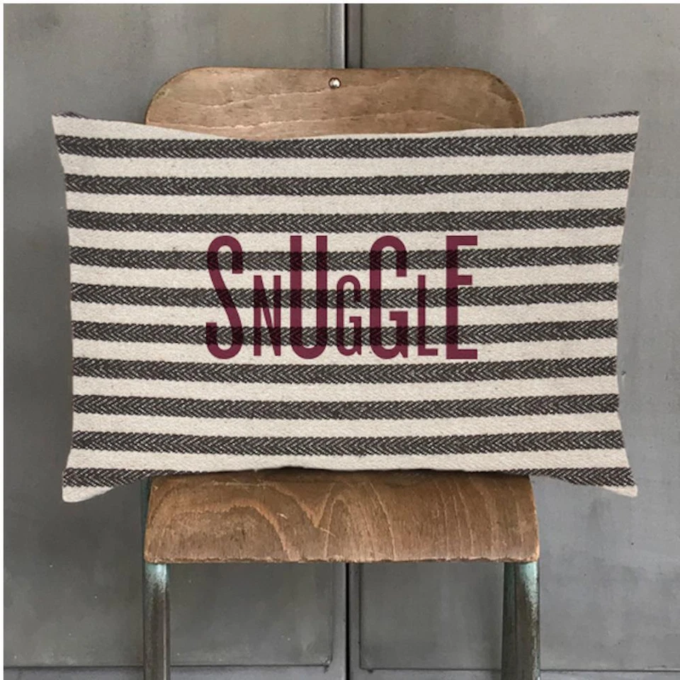 Cotton Couch Cushion East of India Cozy Pillow Bed Home Decor Stripe Snuggle - Image 1 of 1