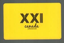 FOREVER 21 ( Canada ) "XXI" Canada 2012 Gift Card ( $0 )