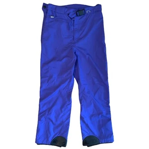 VINTAGE NORDICA SZ 6 WOMEN WINTER SKI SNOW PANTS BIBS BLUE SNOWBOARD WATERPROOF - Picture 1 of 12