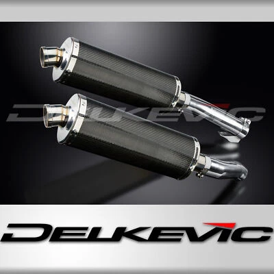 Kit de silenciador de escape de carbono oval Kawasaki Z1000 2010-2016 Delkevic 14" - Imagem 1 de 4