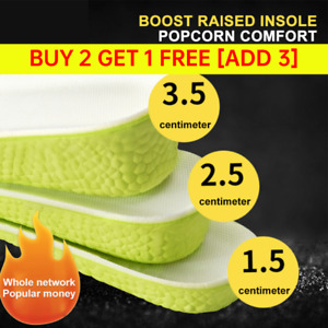 Shoe Height Increase Insoles Heel Lift 2/3/4cm Pads Sole Foot Unisex Washable--