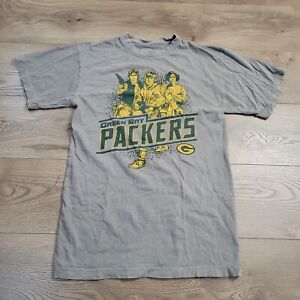 Green Bay Packers Shirt Mens Small Gray Star Wars NFL Casual Lounge Distressed
