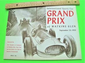 Original 1950 WATKINS GLEN GRAND PRIX AUTO RACE PROGRAM Looks Unused NOS Xlnt+++ - Picture 1 of 12