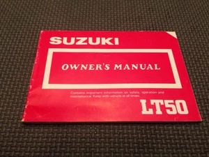 Suzuki Factory Owners Manual LT50 Quadrunner LT 50 Quad - Picture 1 of 4