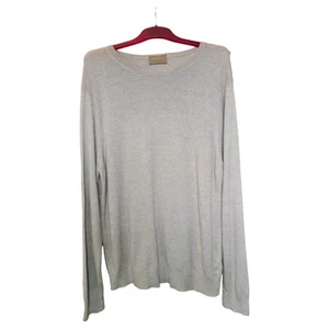 M&S Inspired By Italy Dark Stone Cashmere Blend Jumper Sweater Size UK Large - Picture 1 of 5