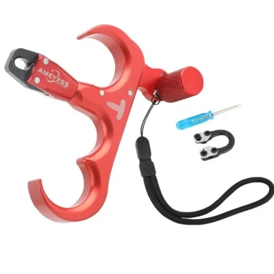 Compound Bow Release Aids 3 Finger Thumb Trigger Grip D Loop Archery Hunt Shoot - Image 1 of 4