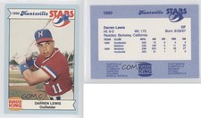 1990 Burger King Huntsville Stars Darren Lewis Rookie RC
