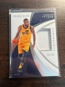 A102,743 - 2017-18 Immaculate Collection Remarkable Jersey #66 Derrick Favors/49 - Picture 1 of 1