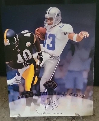 Leaf Authentic Signature 1997 8x10 Anthony Miller Dallas Cowboys Foto 1 de 2