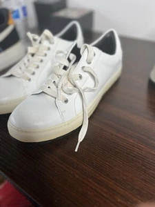 Karl Lagerfeld Paris Sneakers US 9.5 M White Leather LF1S1106 retail $225 Golf - Picture 1 of 5