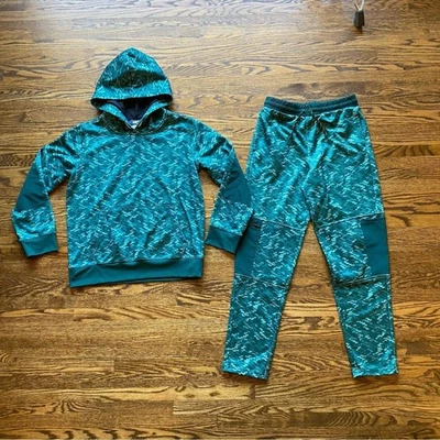 Lands' End Active Tech Polar Tricot Sudadera a Juego Pantalones de Sudadera Talla 10-12 Foto 1 de 4