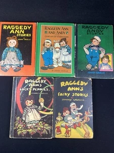 Lot Of 5 Raggedy Ann and Andy Books Johnny Gruelle Vtg Hardcover - Picture 1 of 10
