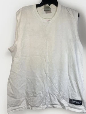 VTG 90s Nike Basketball Center Swoosh T Shirt Adult L White USA Made Gray Tag - Image 1 of 4