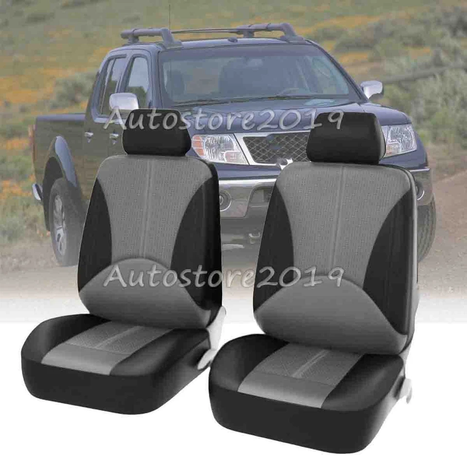 For Nissan Frontier 2009-2023 Leather Car Seat Cover Passenger & Drive Protector Foto 1 de 4