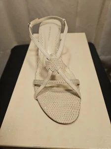 Ann Taylor sandalo con cinturino a T beige donna taglia 6,5 M LN @GR - Foto 1 di 13