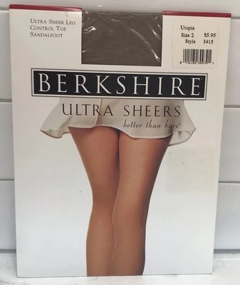 Pantimedias Berkshire Ultra Transparentes Utopía Talla 2 Estilo 3415 Control Top Sandalia Foto 1 de 4