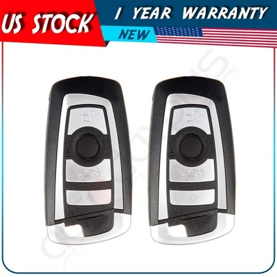 2 Remote Car Key Fob For 2014 2015 2016 2017 2018 BMW 2 3 4 5 6 7 X3 X4 Buttons - Image 1 of 4