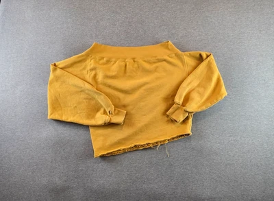 Sudadera We The Free People Talla M Mostaza Bri Fuera del Hombro Pullover Crop Foto 1 de 4